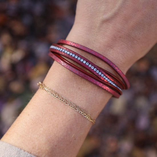 Swarovski Crystal Power Collection Red Wrap Bracelet | REEDS Jewelers